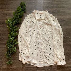 Anthro. Skies Are Blue Star Button Down